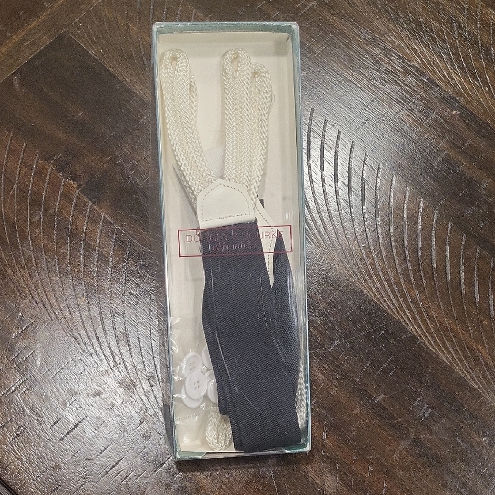 Vintage Dooney & Bourke Black and White Suspenders